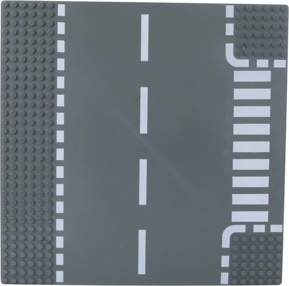 Pllakë ndërtimi Lean Road with Crossing 26x26 cm, gri me print të bardhë, 1 copë