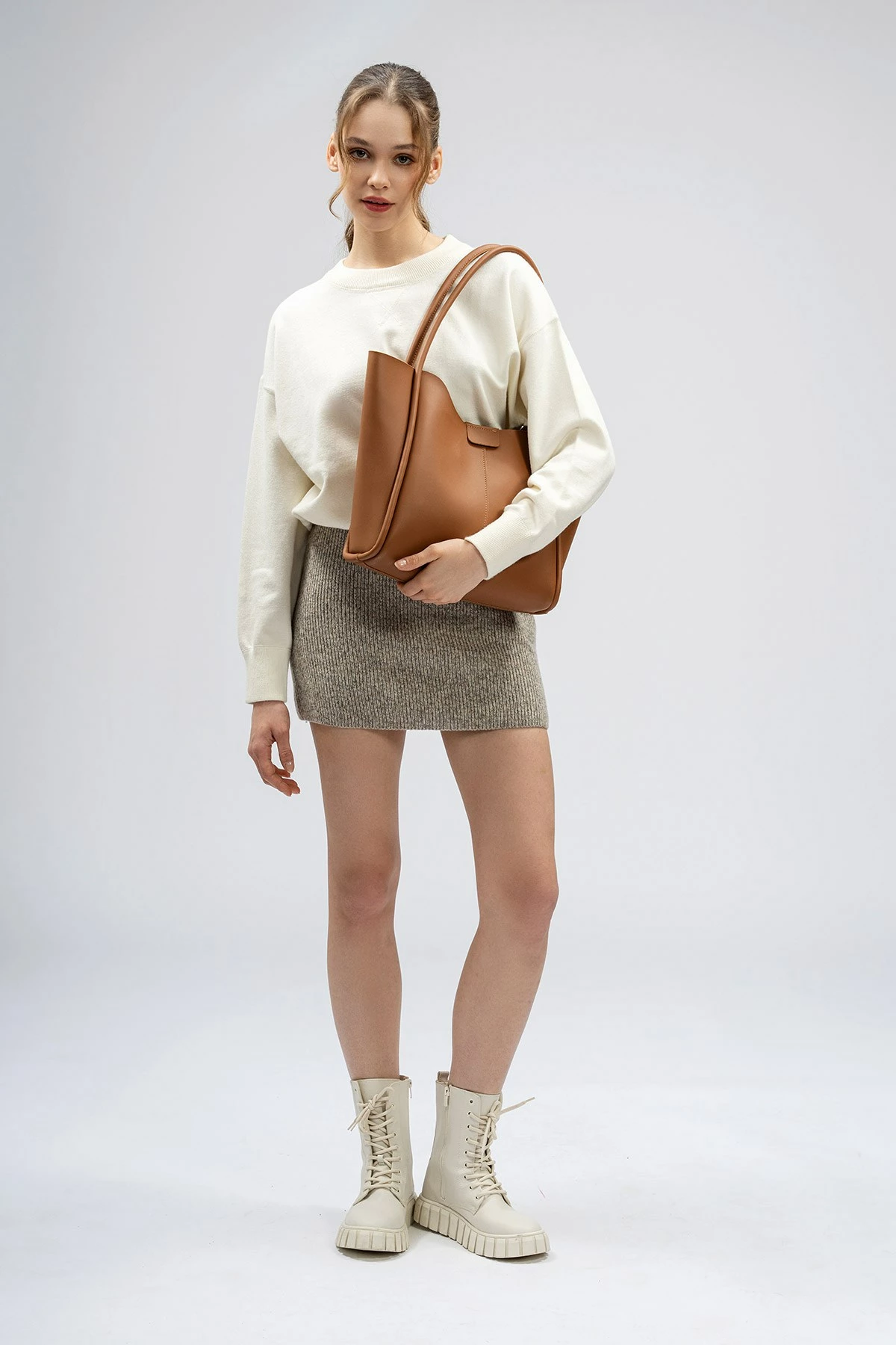 Çantë tote Lucky Bees, ngjyrë tan, 1264 Epy