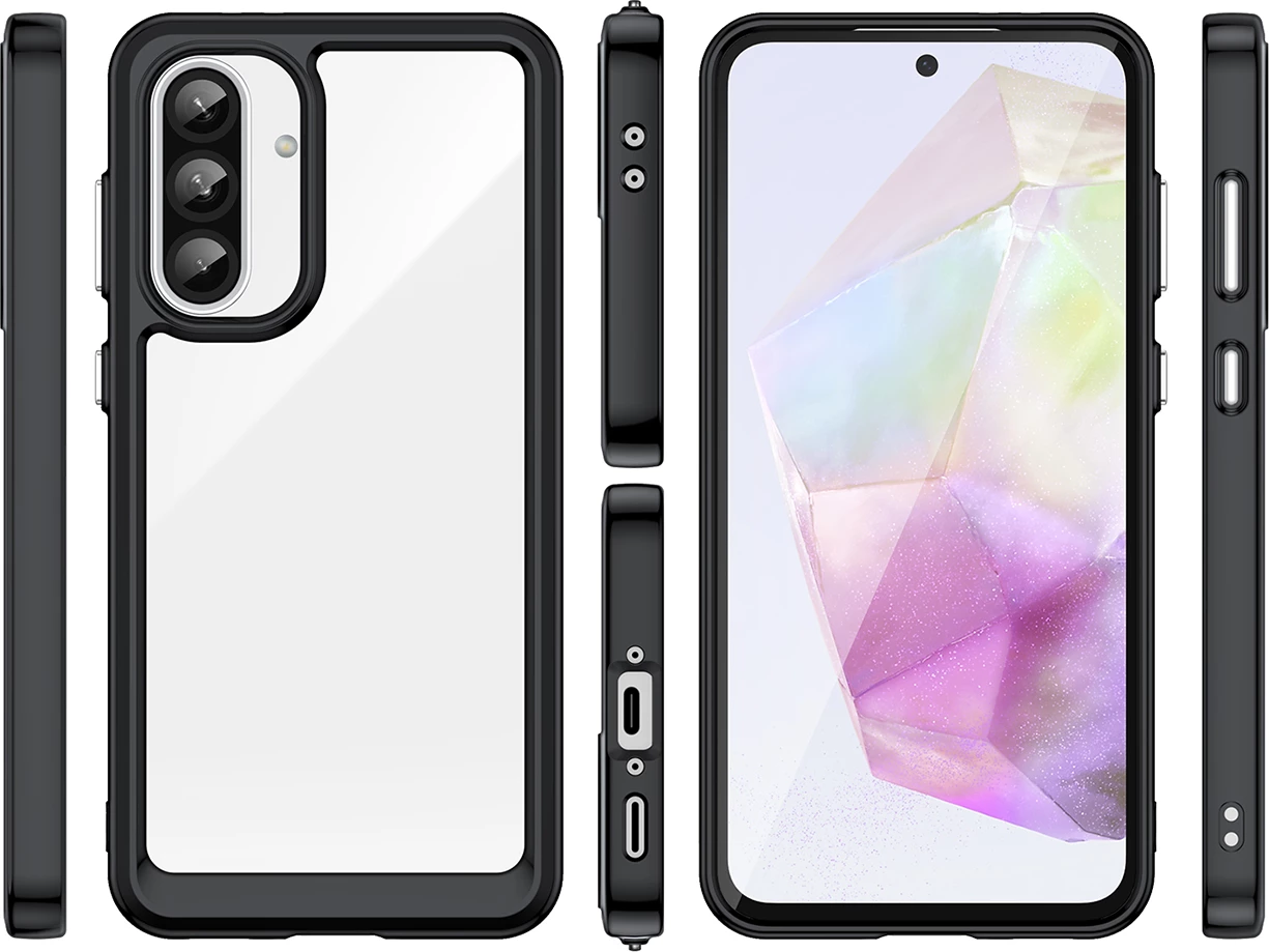 Mbështjellës Hurtel Outer Space Case për Samsung Galaxy A26, TPU/PC, i zi