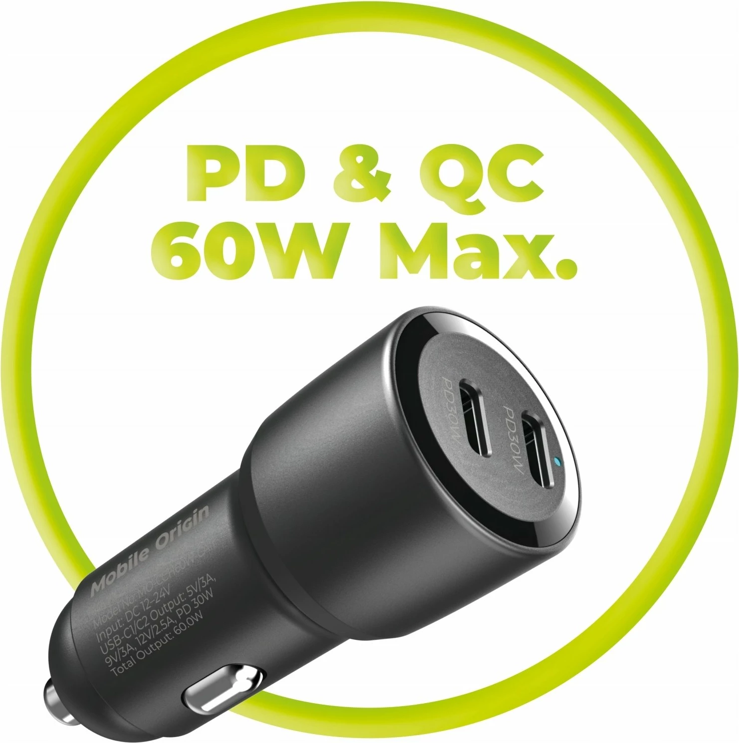 Karikues veture Mobile Origin CA11 60W 2x USB-C i zi