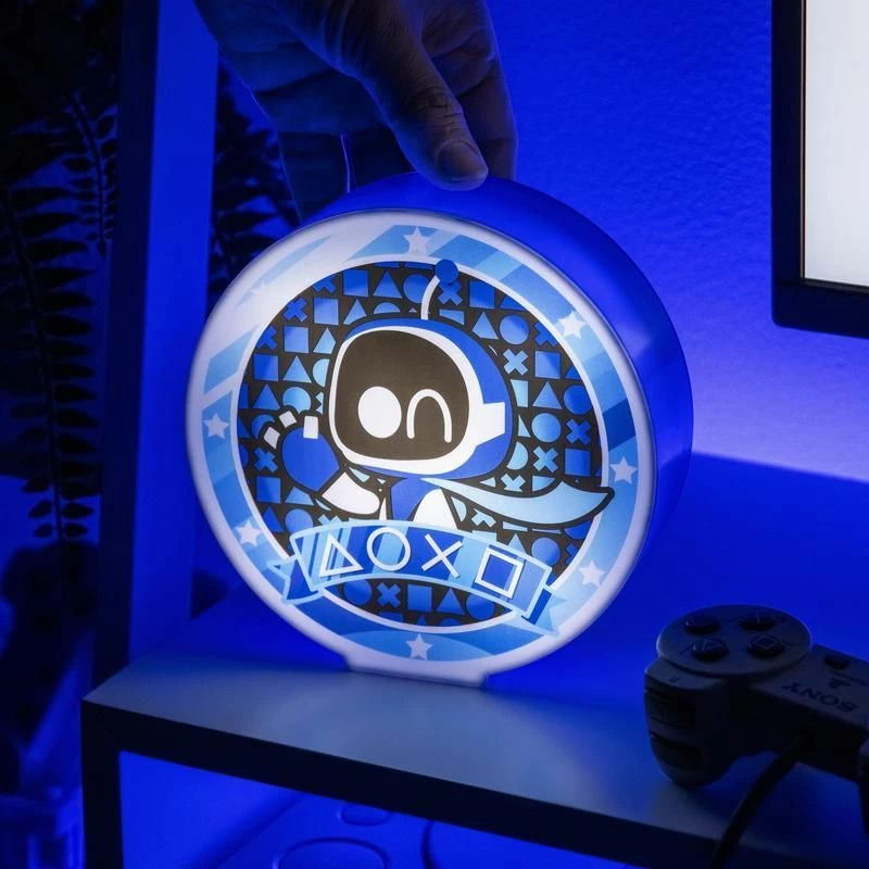 Lampë Paladone Astro Bot Box Light 16 cm, blu/bardhë