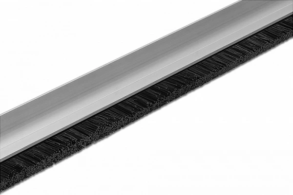 Shirit furçë DeLOCK 20 mm me profil alumini me kënd, 1 m, zi/alumin