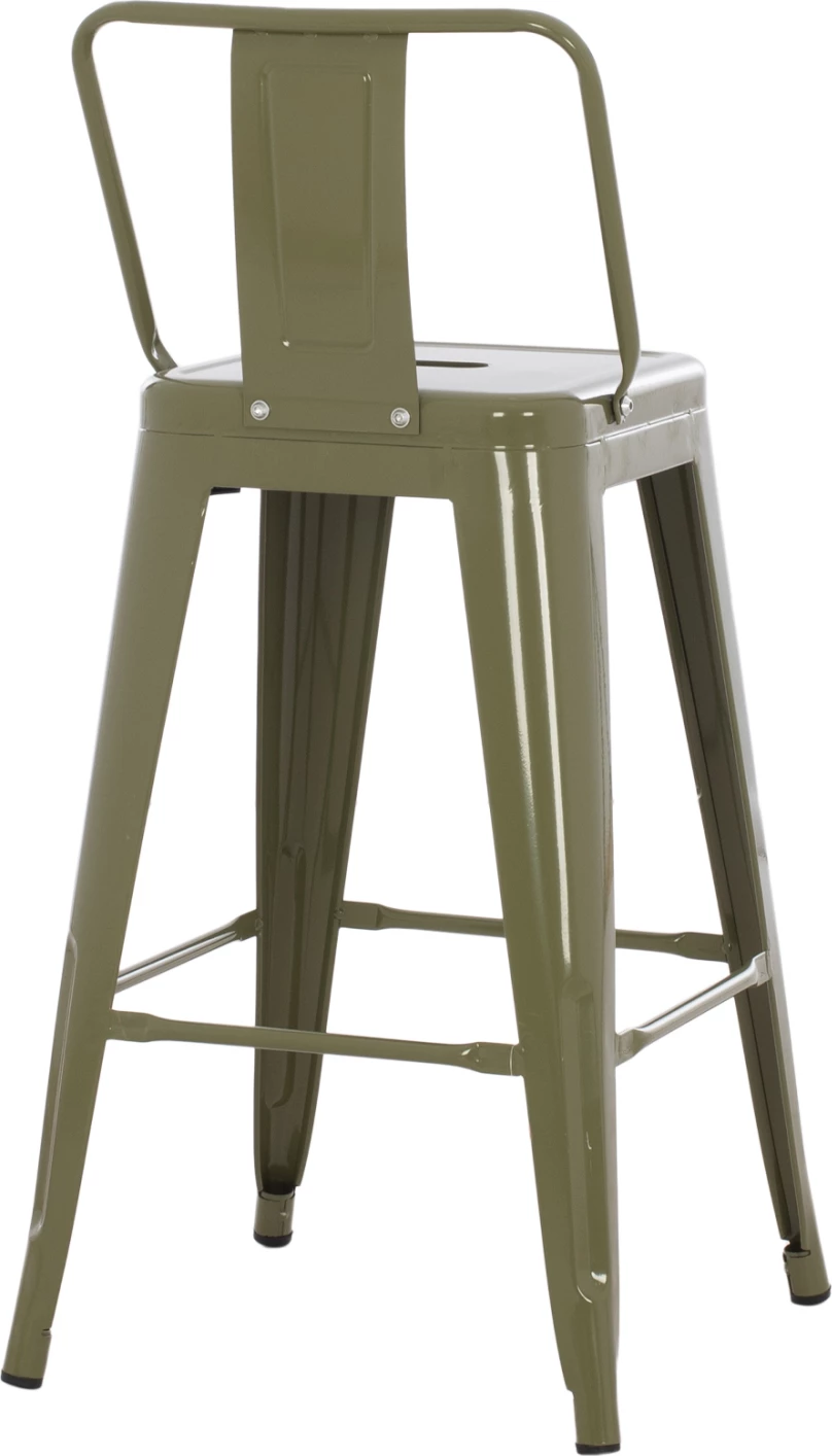 Karrige për bar, mesatare, metalike, ngjyrë ulliri e errët, FH8574.03, 42x42x98 cm