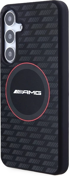 Mbështjellës Mercedes AMG Silicone Carbon Pattern MagSafe për Samsung Galaxy S24, i zi