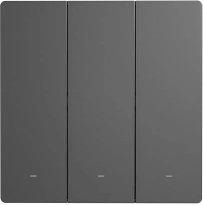 Switch muri smart Wi‑Fi SONOFF M5-3C-86, 3-kanal (triple), EU 86, gri e errët