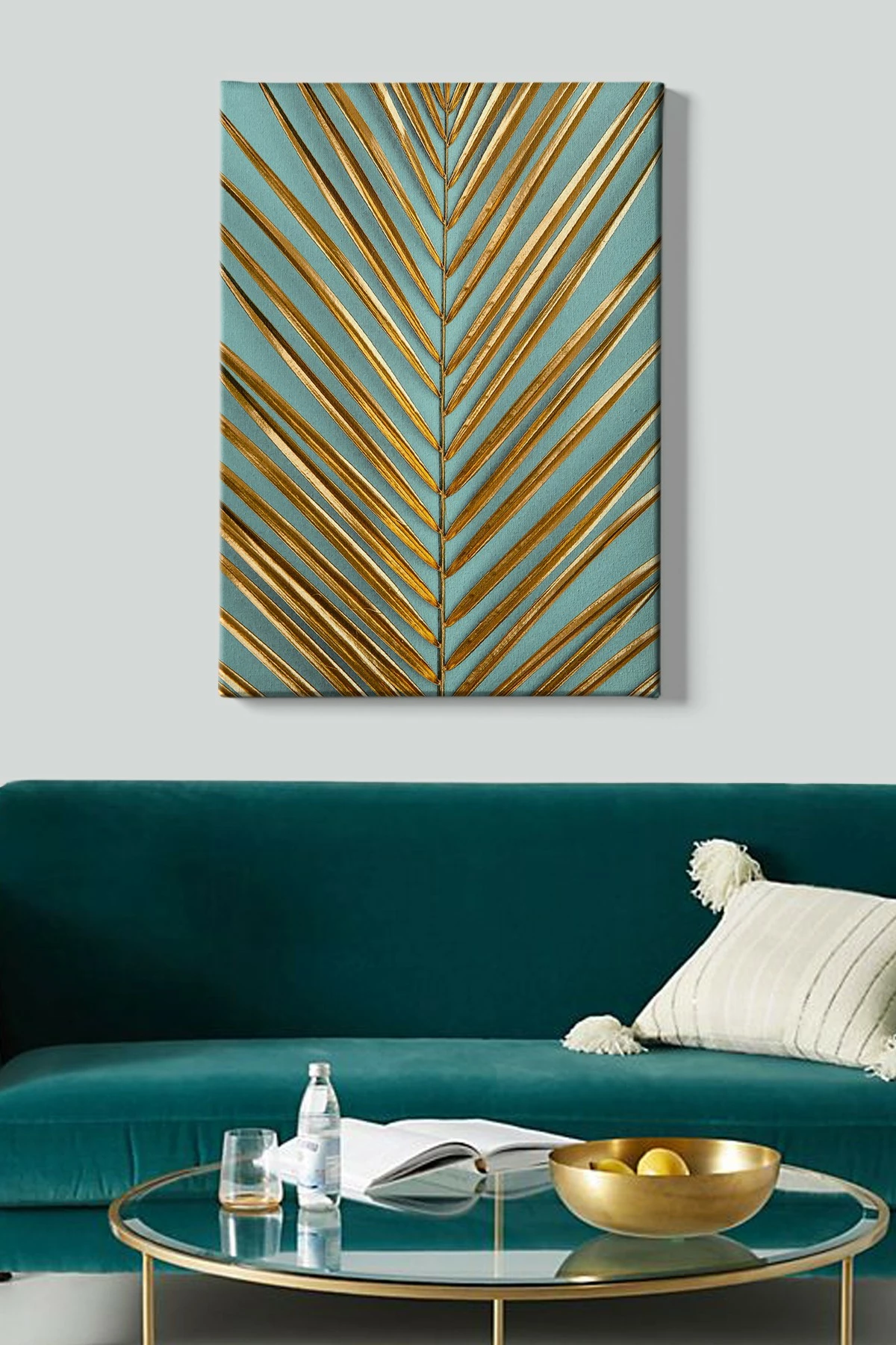 Pikturë dekorative në kanavacë, shumëngjyrëshe, kornizë druri, 70x100cm