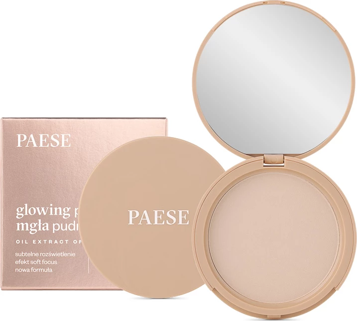 Puder kompakte ndriçuese Paese Glowing Powder Mist 11 Light Beige për femra, 10g