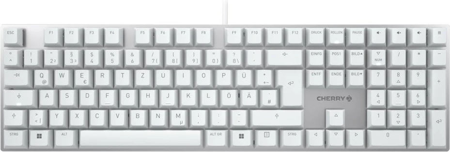 Tastierë mekanike Cherry KC 200 MX, Full-size, Wired, USB, QWERTZ, Silver, White