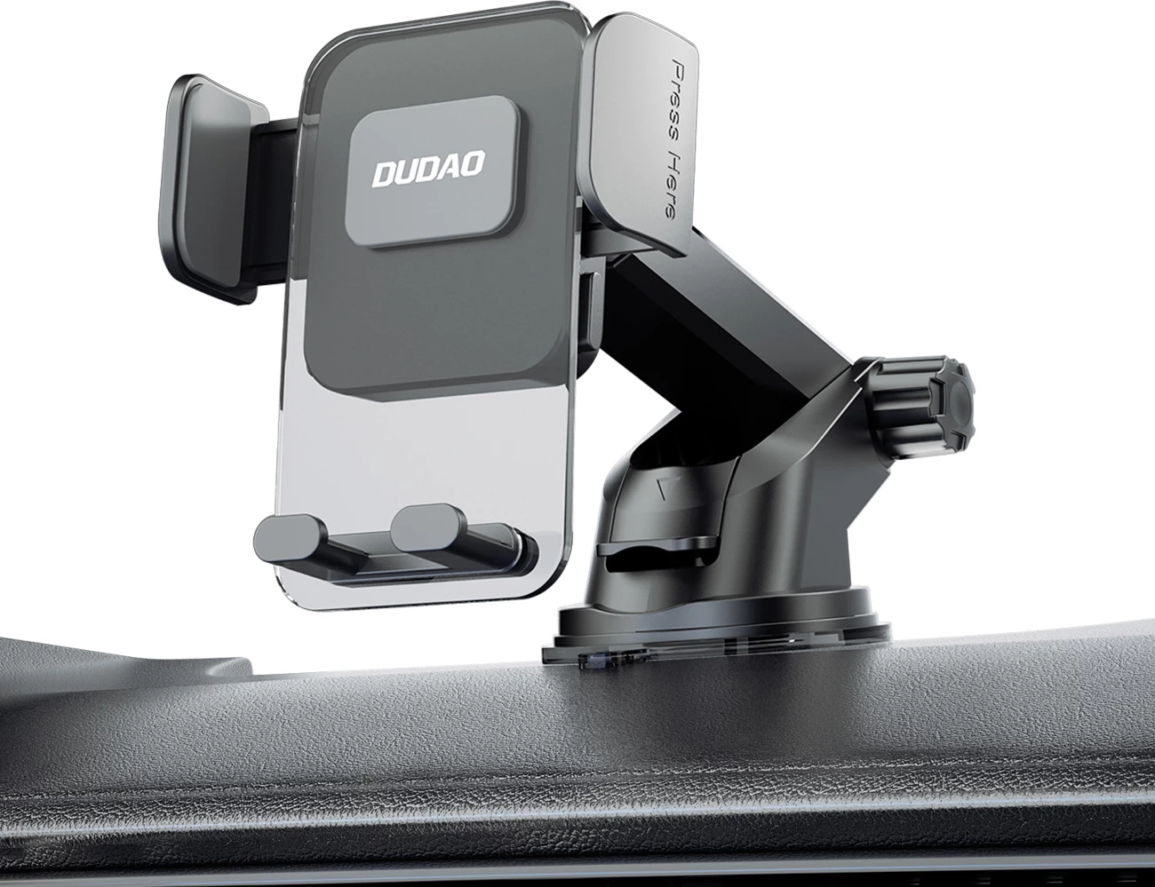 Mbajtës telefoni për veturë Dudao F8Max+, i zi, për panel ose xham