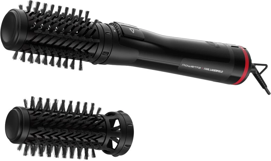 furçë rrotulluese flokësh, Rowenta x Karl Lagerfeld, CF952LF0, 1000W, 2-në-1, dy koka 50mm/40mm, set me 2 koka