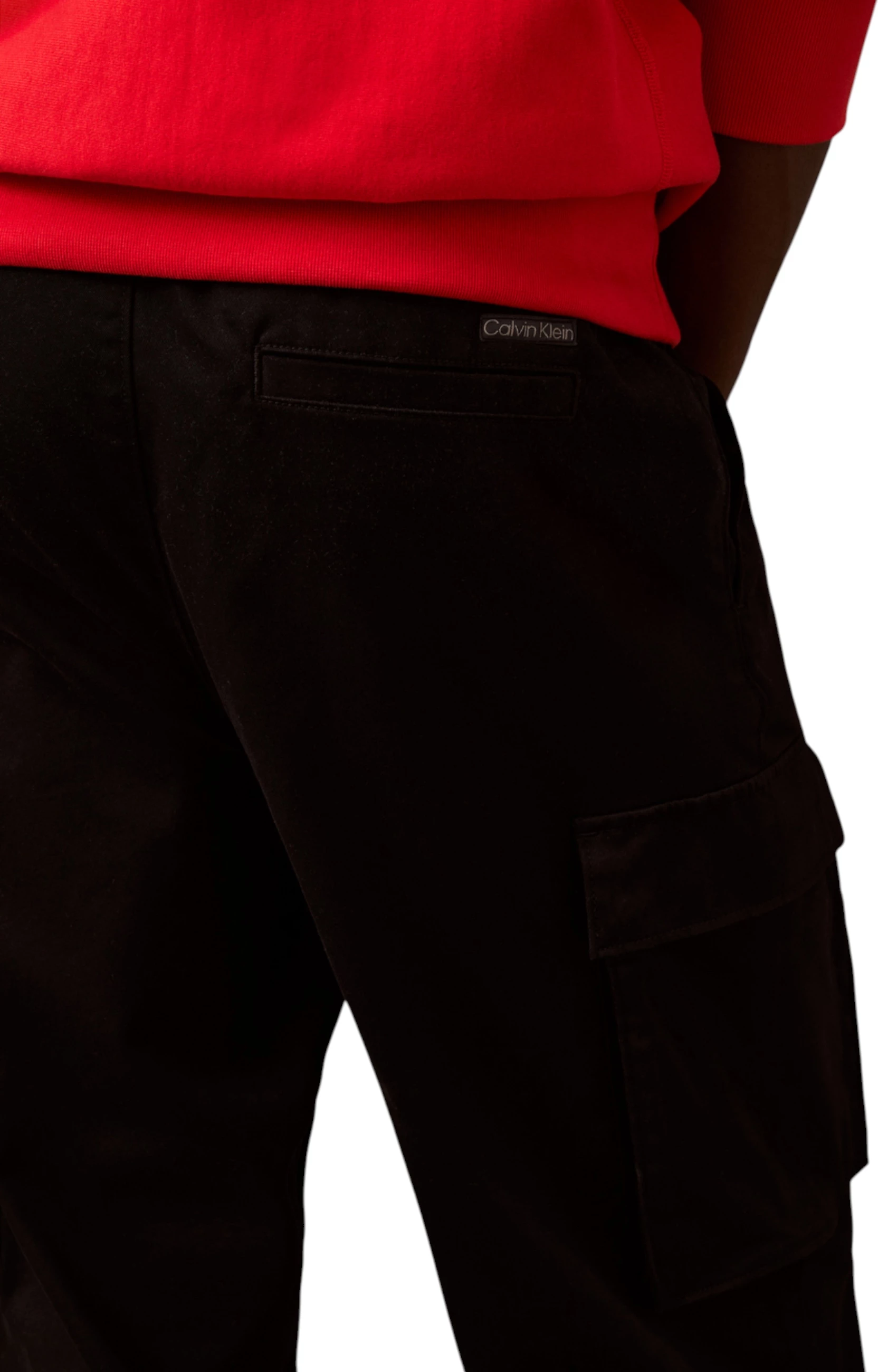 Pantallona për meshkuj Calvin Klein Jeans COTTON PULL ON STRAI LV040EM616, të zeza [Madhësia: M]