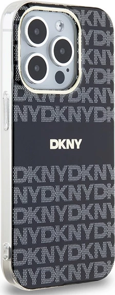 Mbështjellës DKNY IML Mono & Stripe MagSafe për iPhone 14 Pro Max, zi