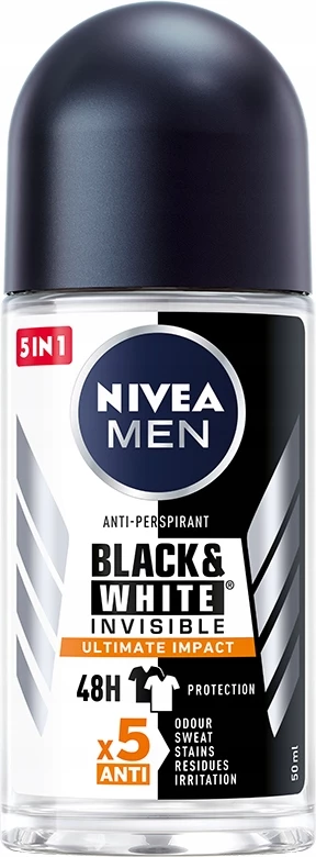 Deodorant Roll-On Nivea Black&White Inisible, 50 ml