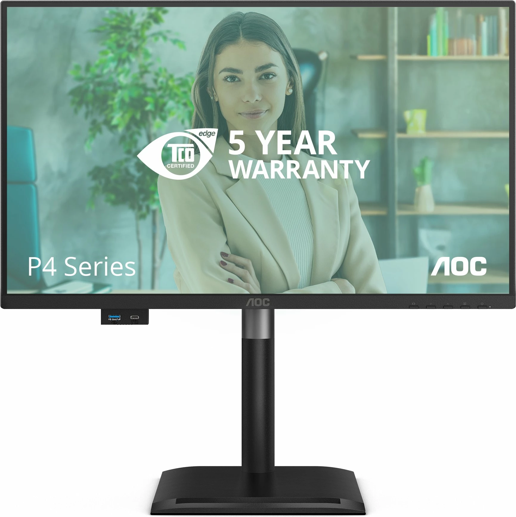 Monitor AOC 24P4CV 23.8\" Full HD IPS 120Hz USB-C 96W, i zi