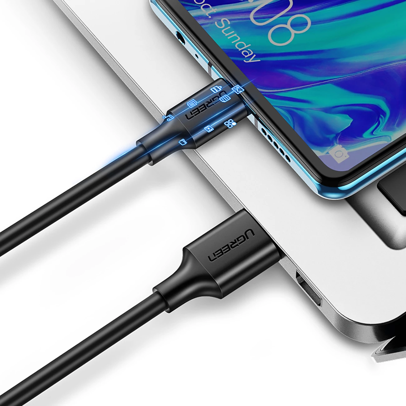 Kabllo Ugreen US184 20883, USB-A 3.0 në USB-C, 1.5m, e zezë