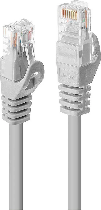 Kabllo rrjeti Lindy 48162, Cat6, 1 m, RJ-45 në RJ-45, gri