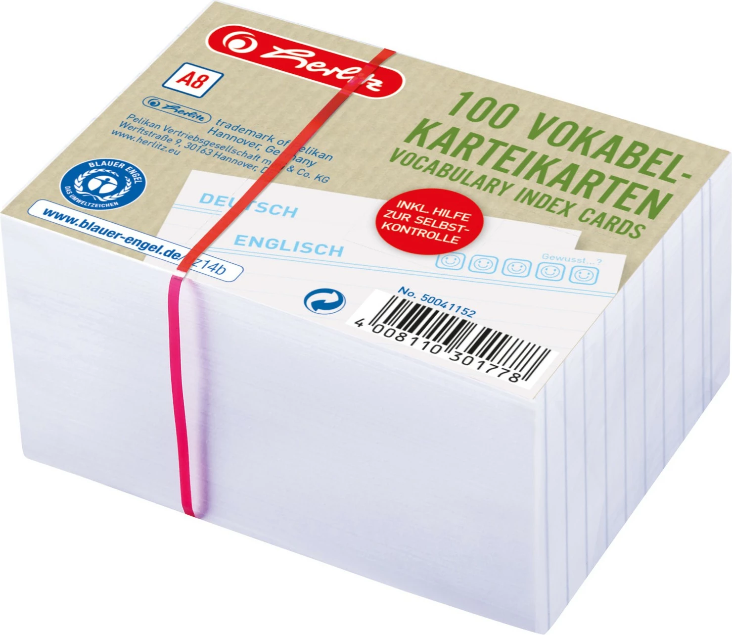 Letër e vijëzuar herlitz 100 fletë, e bardhë, 200g/m²