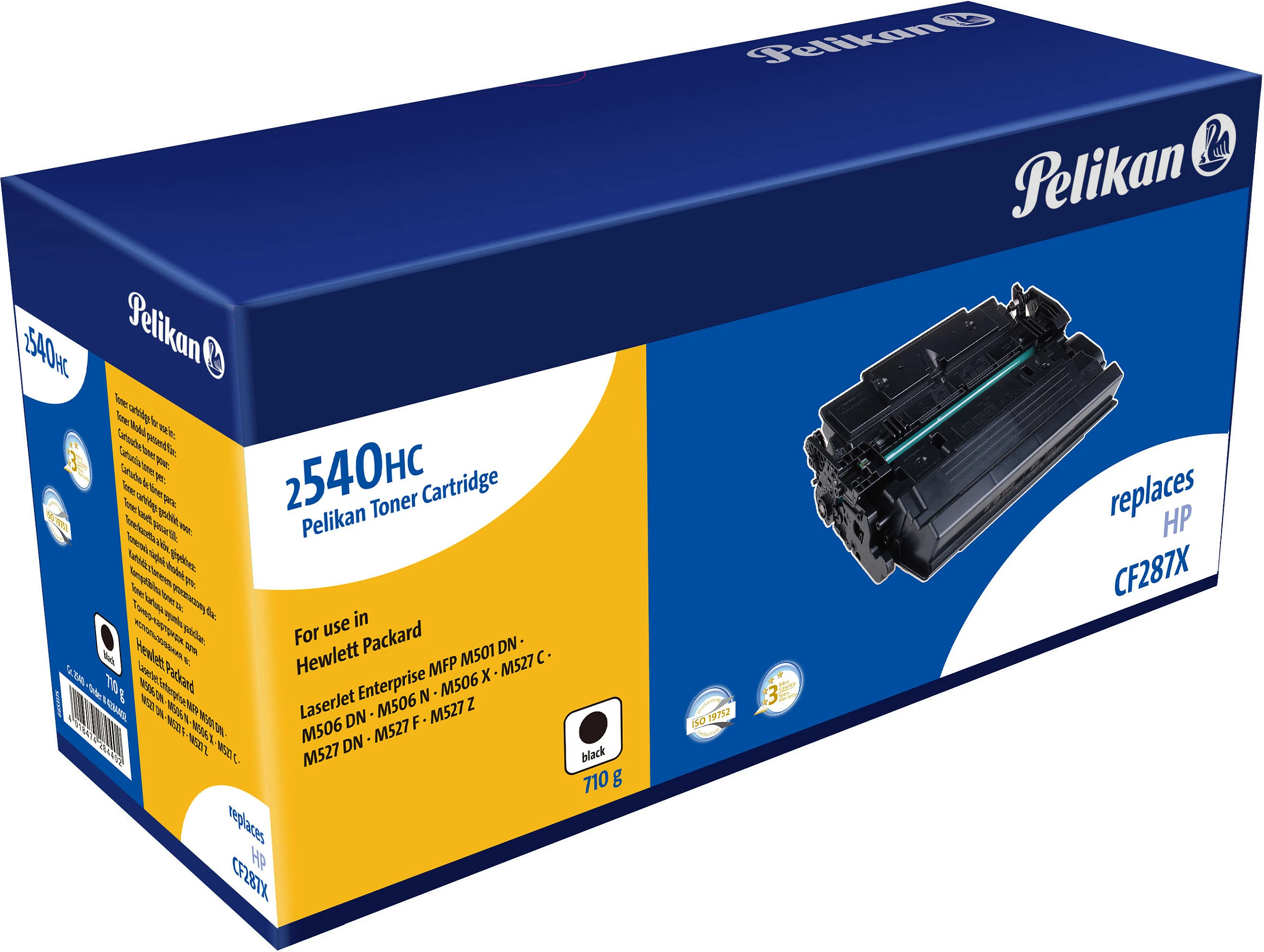 Toner Pelikan 2540HC, kompatibil me HP CF287X, 18000 faqe, i zi