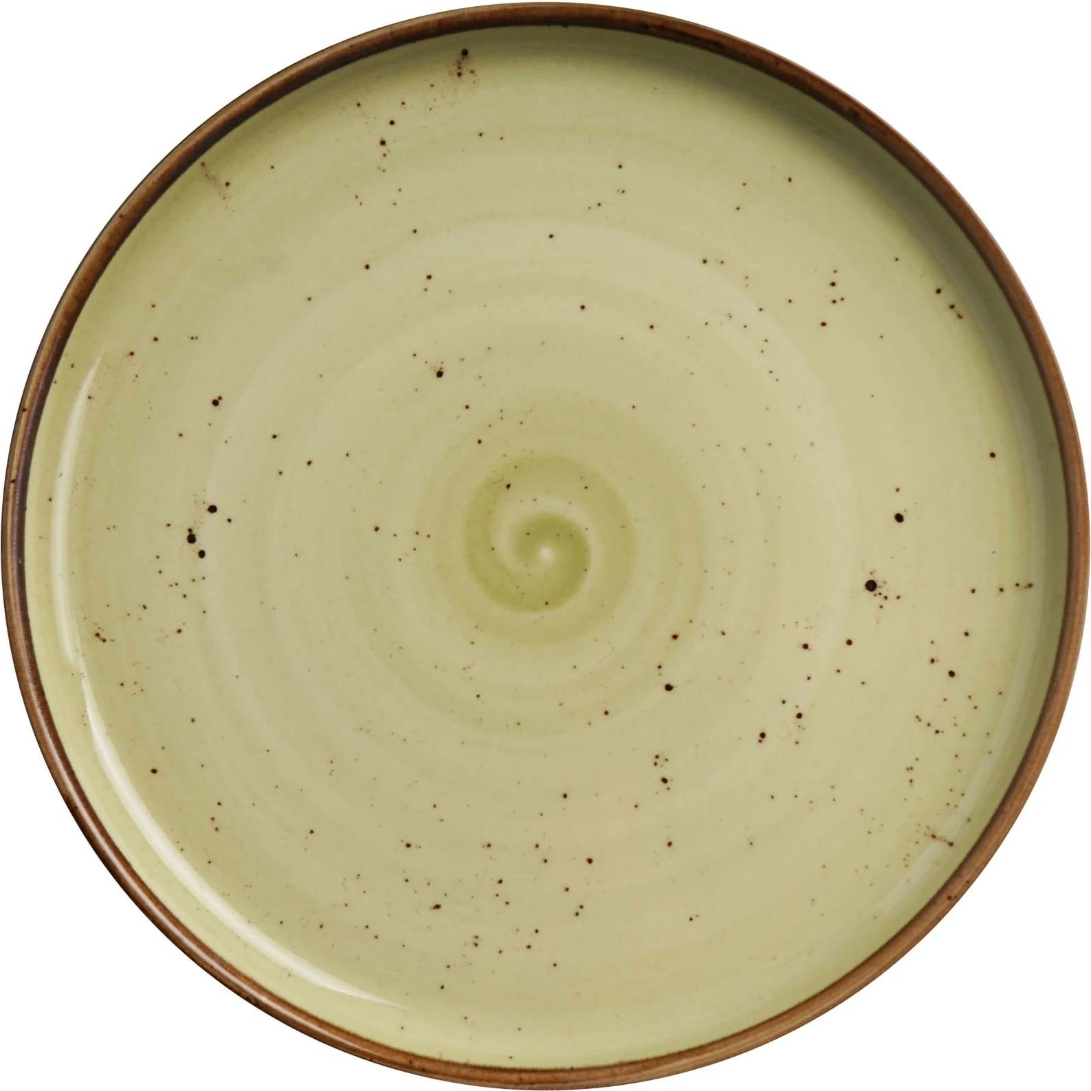 Pjatë porcelani me buzë të lartë Fine Dine Olive Ø270 mm, e gjelbër, set 4 copë