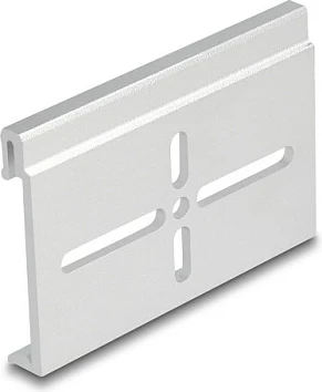 Klip montimi alumini për shinë DIN DeLOCK 70 x 47.8 mm, me vida, argjend