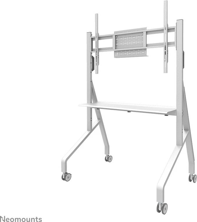 Karrocë multimediale Neomounts FL50-525WH1, për TV 55-86", çelik, e bardhë, rregullim lartësie