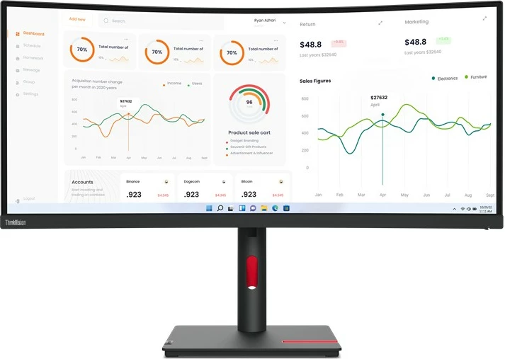 Monitor Lenovo ThinkVision T34w-30, 34