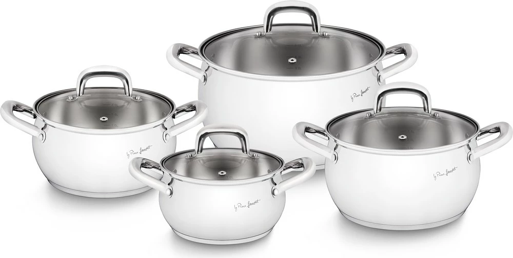 Set tenxheresh Lamart SHAPE LT1111, çelik inoks, 1.2L/2.4L/3.6L/6.2L, me kapak, Steel, 4 copë