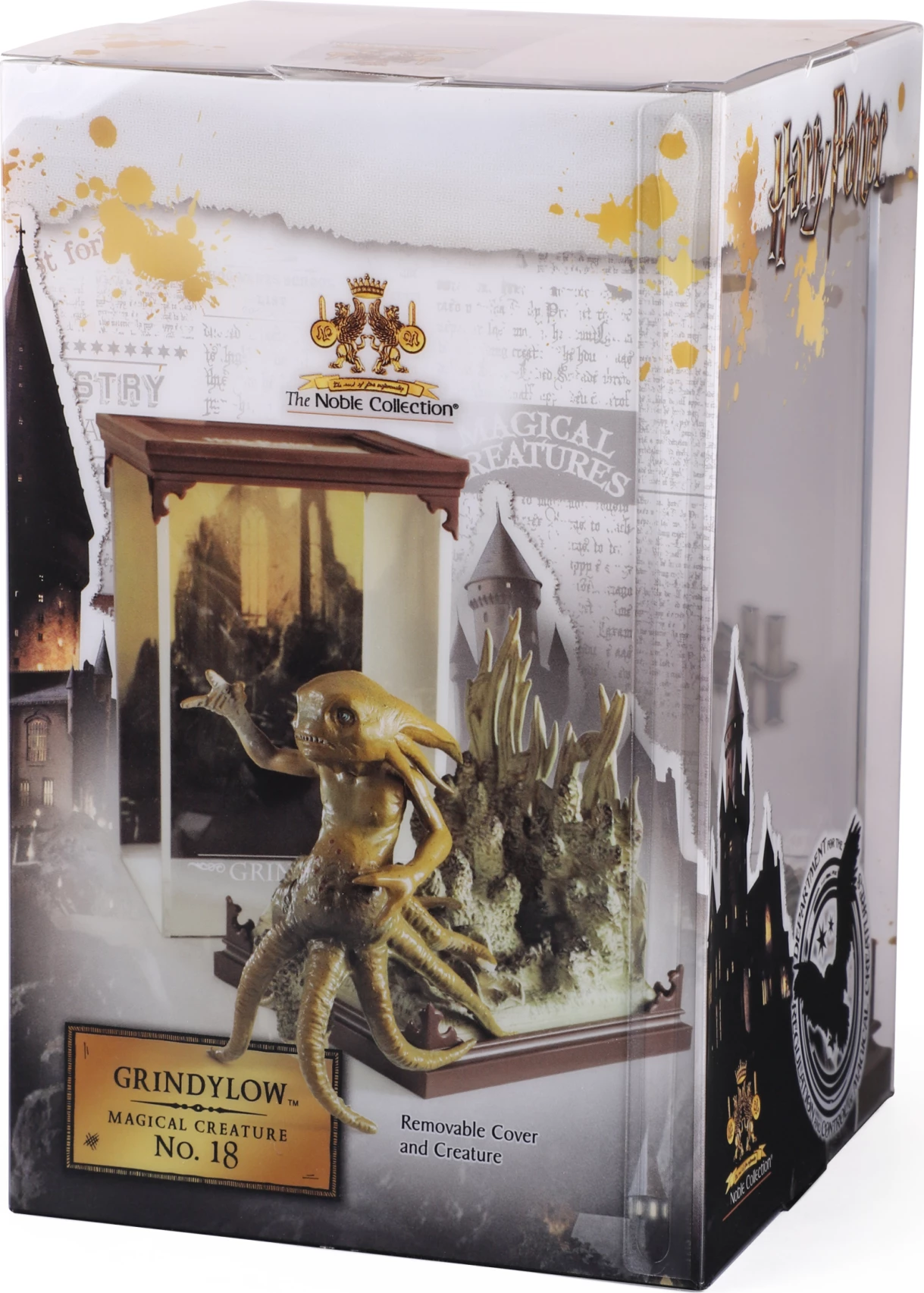 Figurë koleksionuese Noble Collection Harry Potter Magical Creatures Grindylow, e pikturuar me dorë, me kuti mbrojtëse, jeshile-ulliri