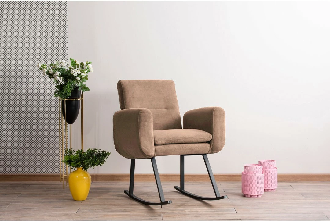 Karrige lëkundëse Atelier del Sofa, Kono, ngjyrë kafe e çelët