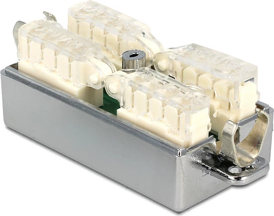 Bashkues kabllo rrjeti DeLOCK 86243, inline coupler LSA, argjend