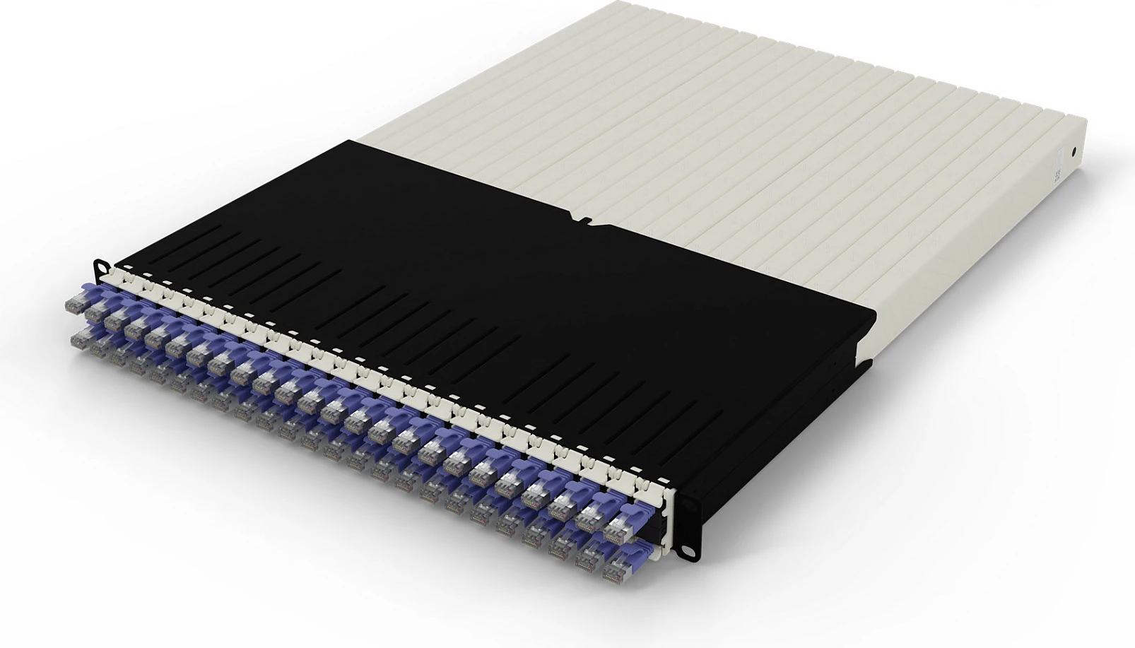 Patch panel PATCHBOX patchbox.one 30RU, Cat6a U/FTP (STP), 24 kabllo tërheqëse 1.8 m, RJ-45, vjollcë