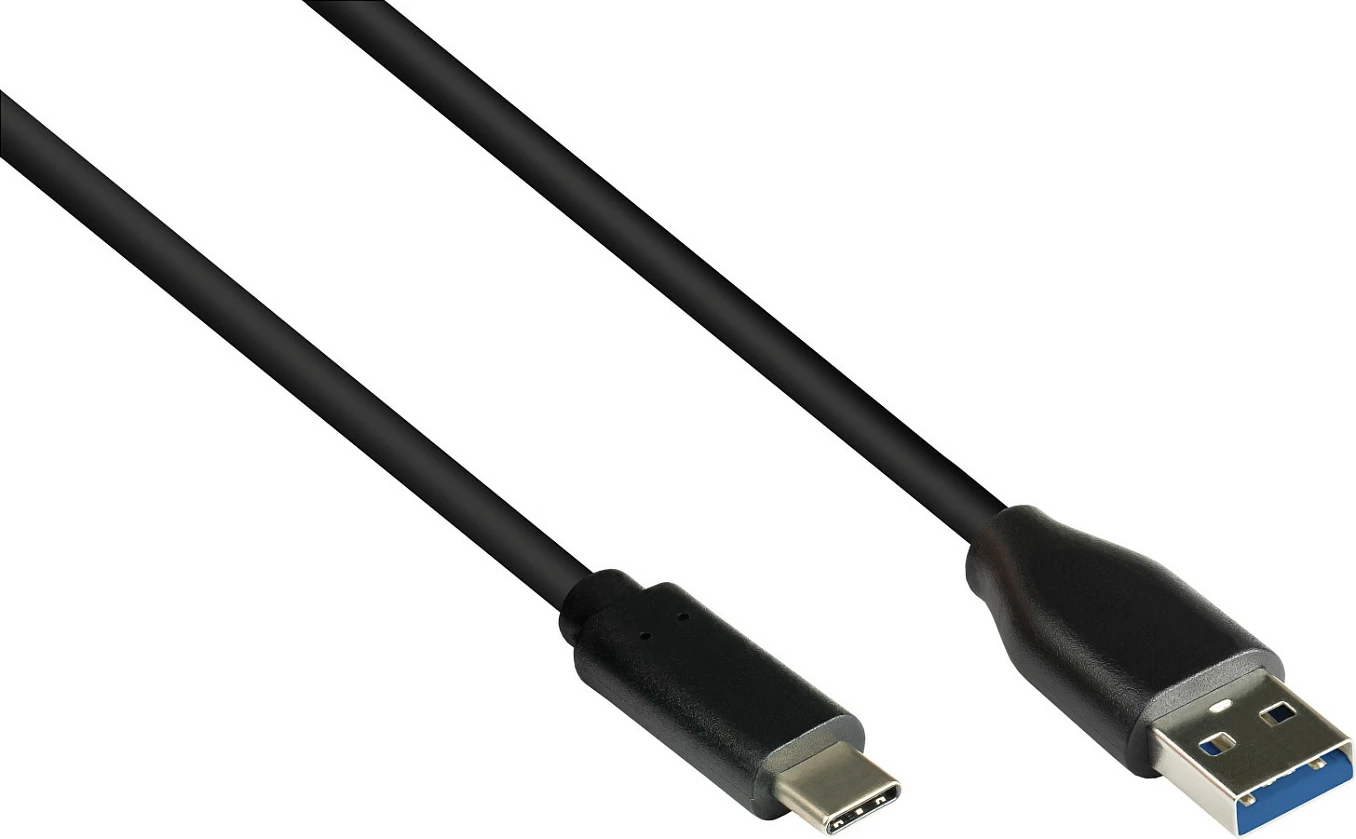 Kabll USB GoodConnections GC-M0128, USB-A në USB-C, 2 m, USB 3.2 Gen 1, 5 Gbit/s, i zi