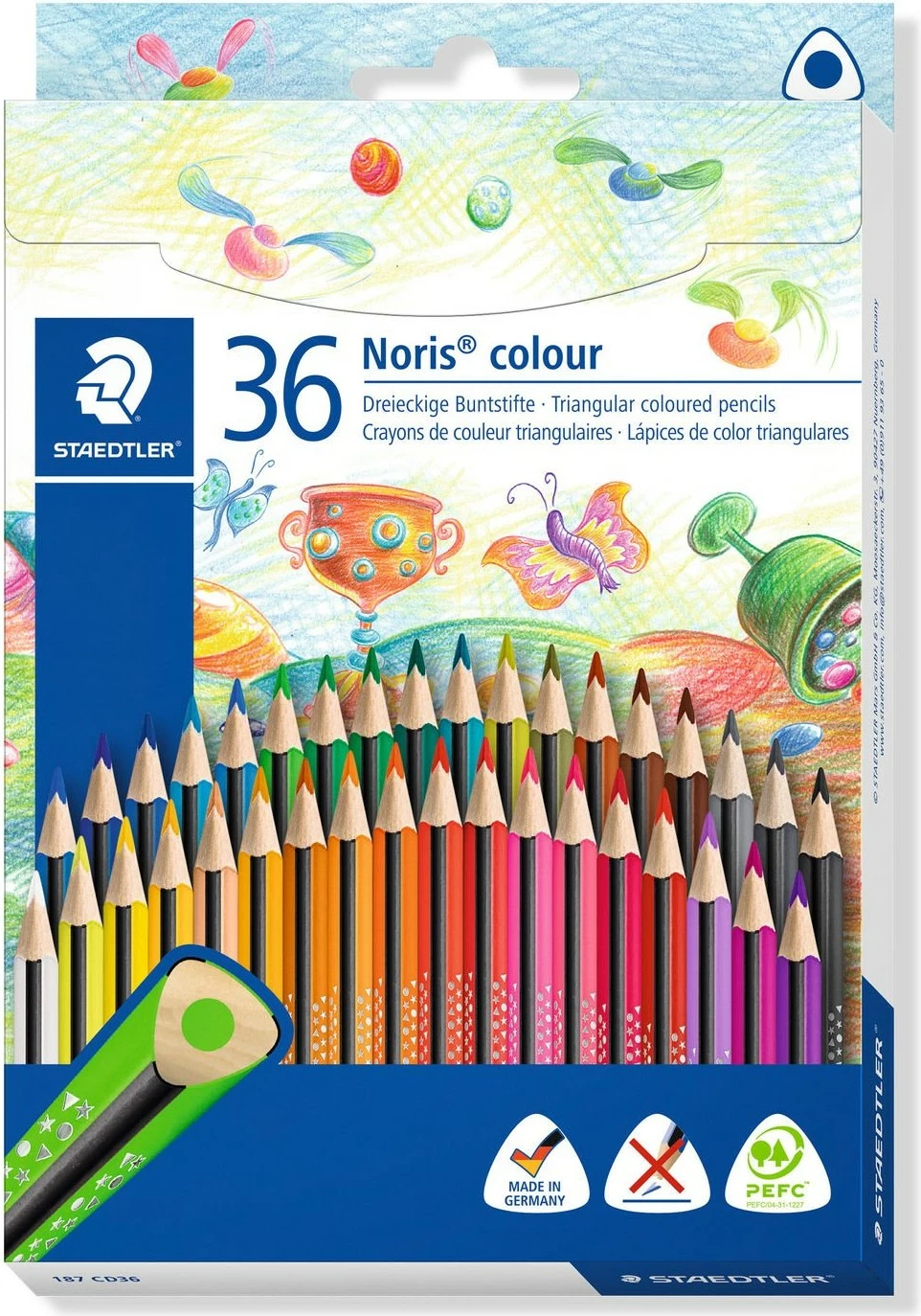 Set lapsa ngjyruese STAEDTLER Noris colour 187, 36 copa