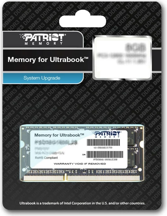 Ram memorie Patriot Memory 8GB, DDR3, PC3-12800