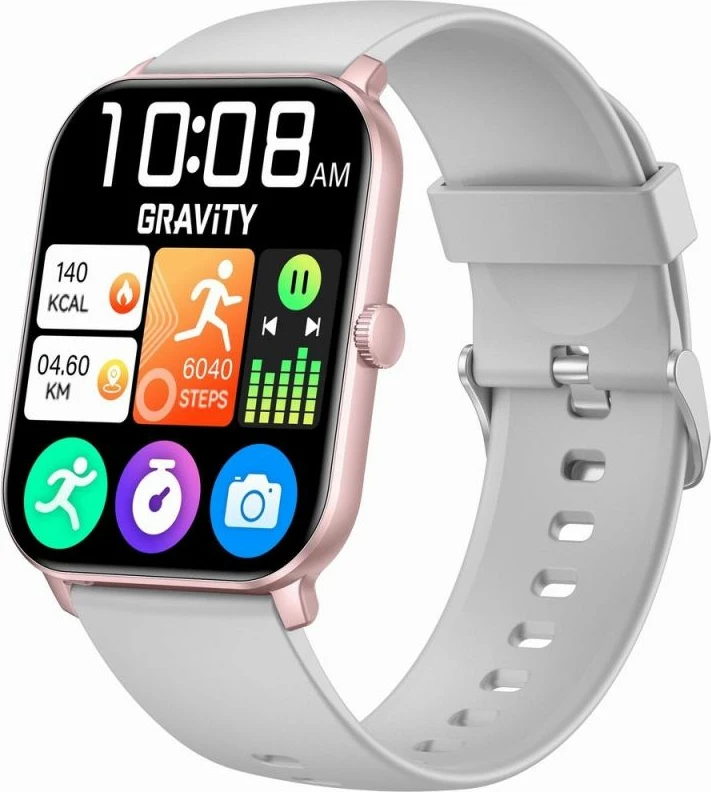 Smartwatch Gravity GT36-2, rozë gold/gri