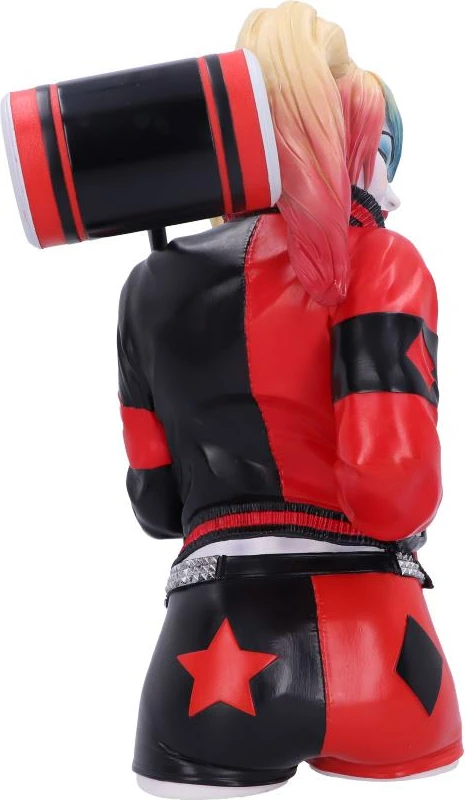 Bust koleksionues NEMESIS NOW Harley Quinn 30 cm, rezinë, i pikturuar me dorë, kuqe/zi, kuti dhurate