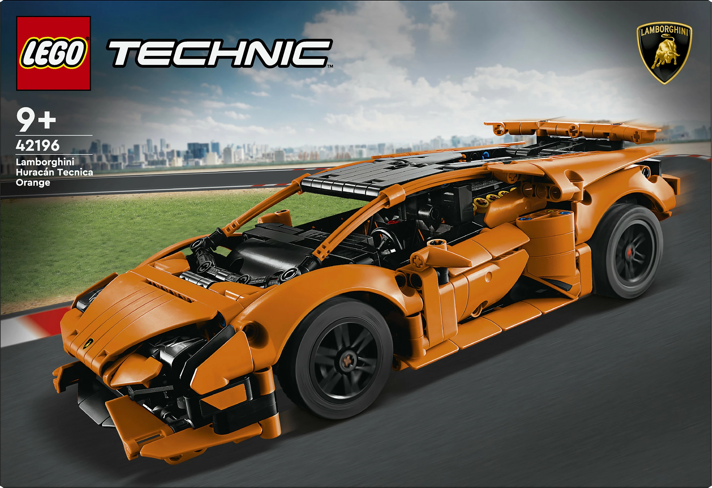 Set LEGO Technic Lamborghini Huracán Tecnica 42196, 806 copa, 9+, portokalli