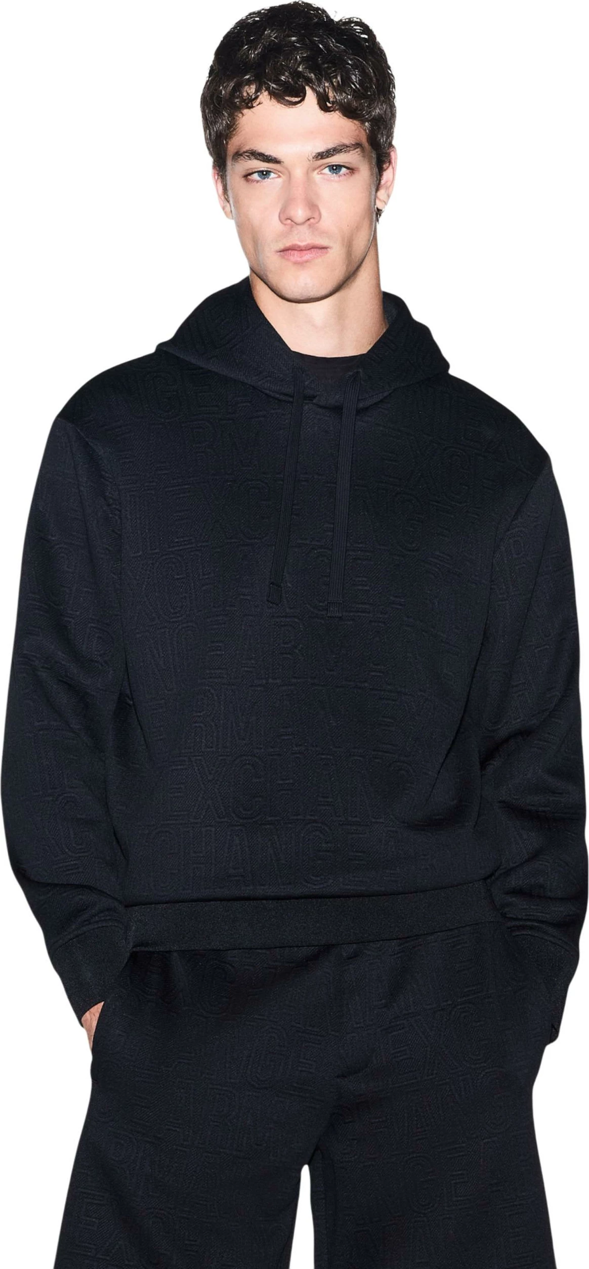 Duks me kapuç për meshkuj Armani Exchange XM002906, i zi