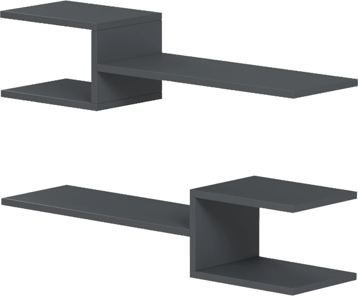 Raft muri Galler, ngjyrë antracit, 79x19.5x18cm