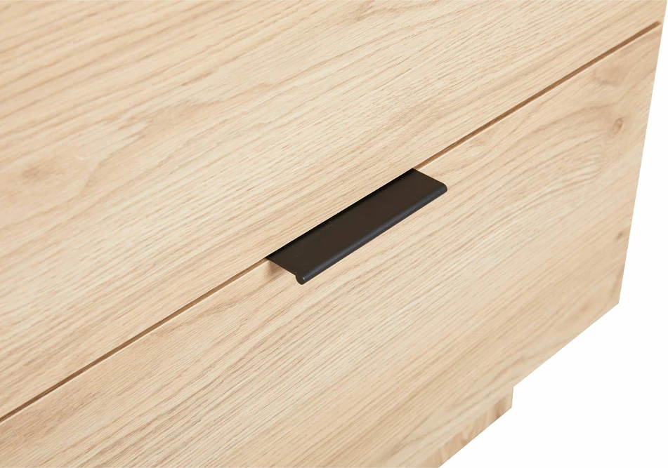 Komodinë Cubius me 2 sirtarë, ngjyrë natyrale, 58x39x54.2cm