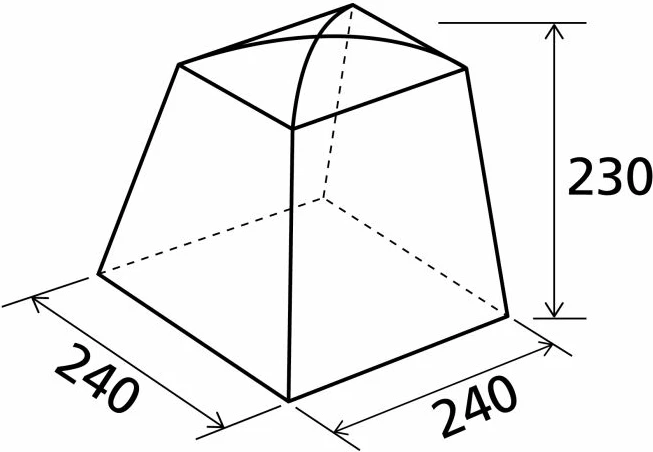 Tendë kuzhine BRUNNER Dinery 240×240×230 cm, gri/zezë
