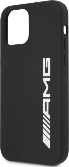 Mbështjellës Mercedes AMG Silicone Big Logo për iPhone 12 Pro Max, i zi