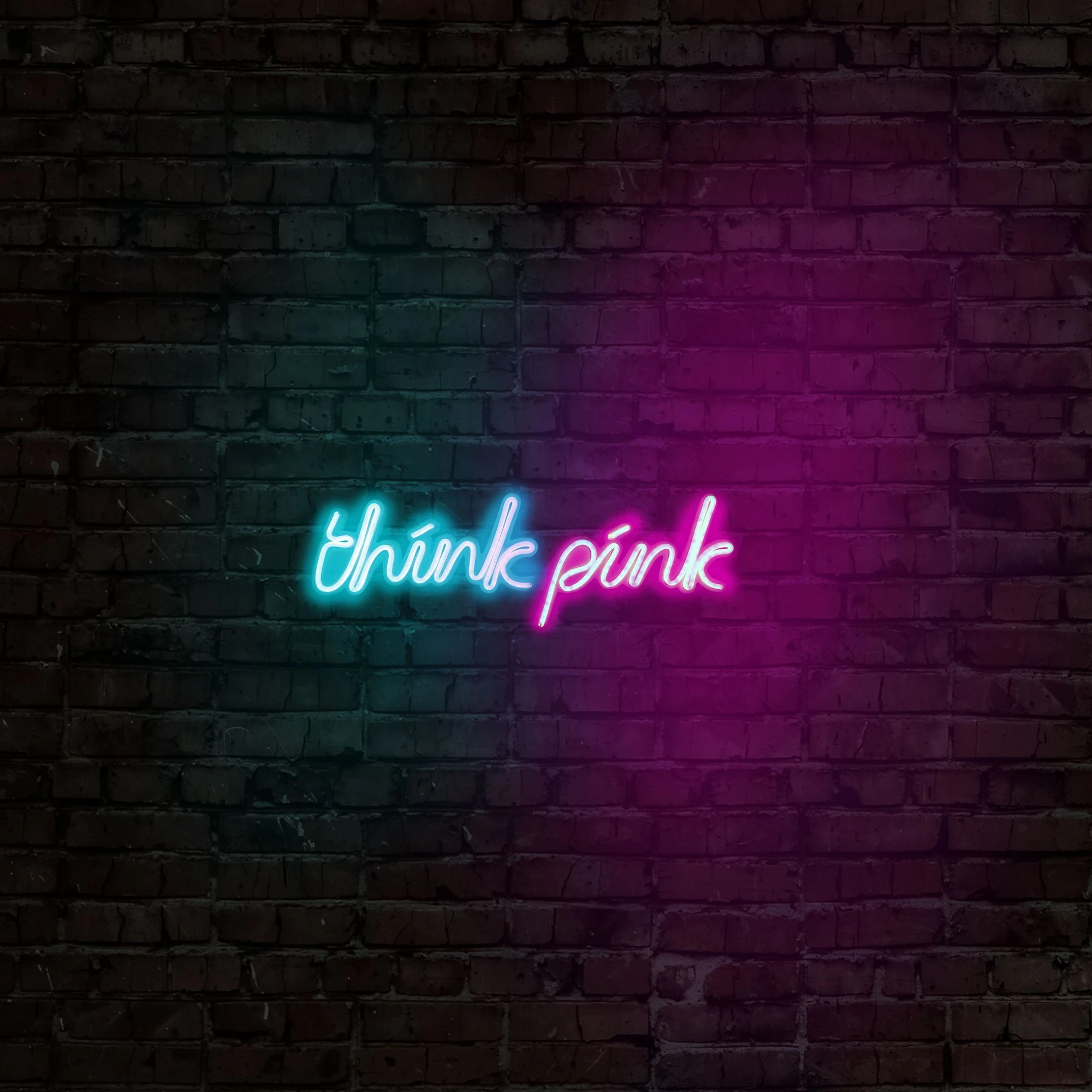 Dritë dekorative LED plastike, 'think pink', ngjyrë kaltër/rozë