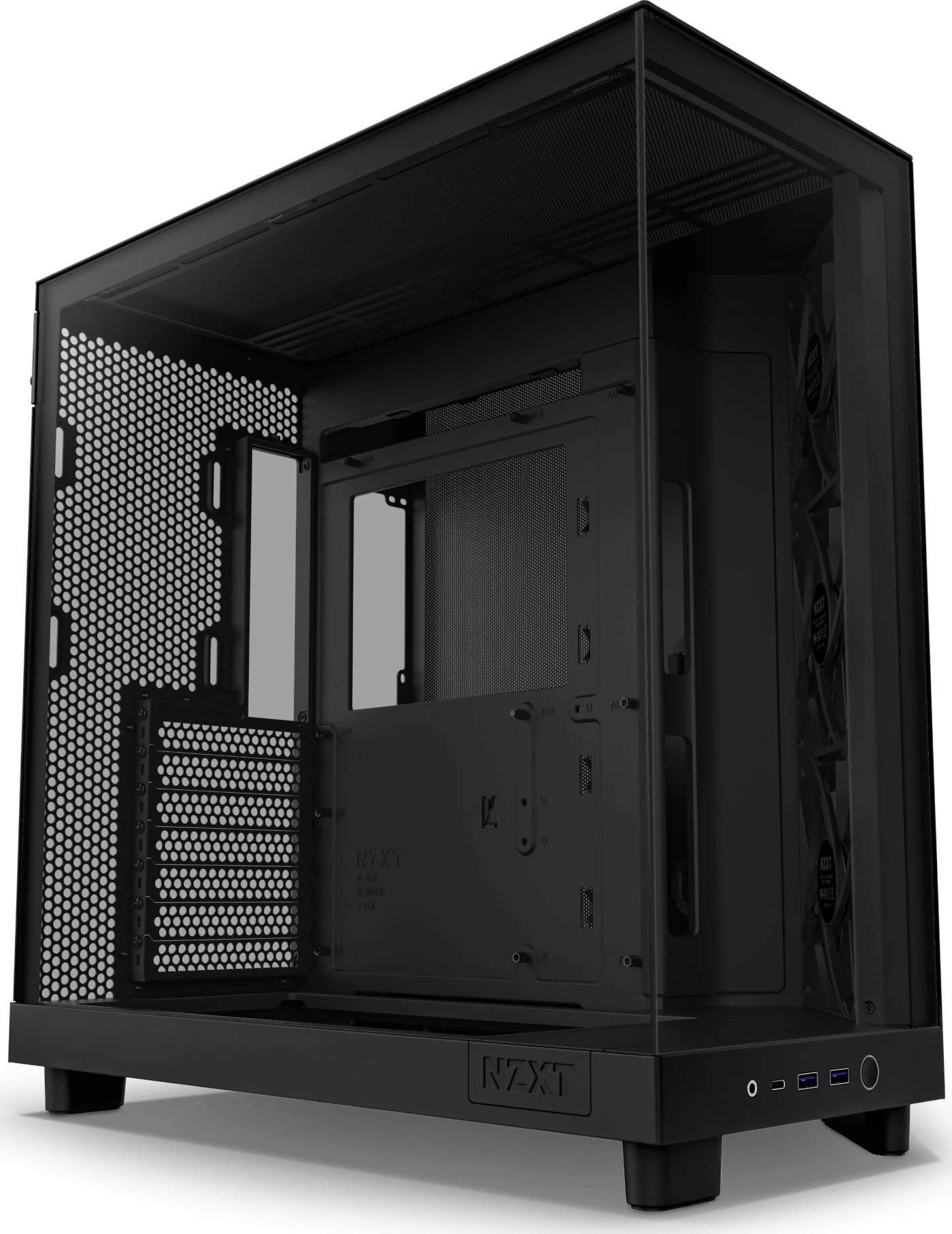Kasë NZXT H6 Flow CC-H61FB-01 Midi Tower për ATX/Micro-ATX/Mini-ITX, e zezë