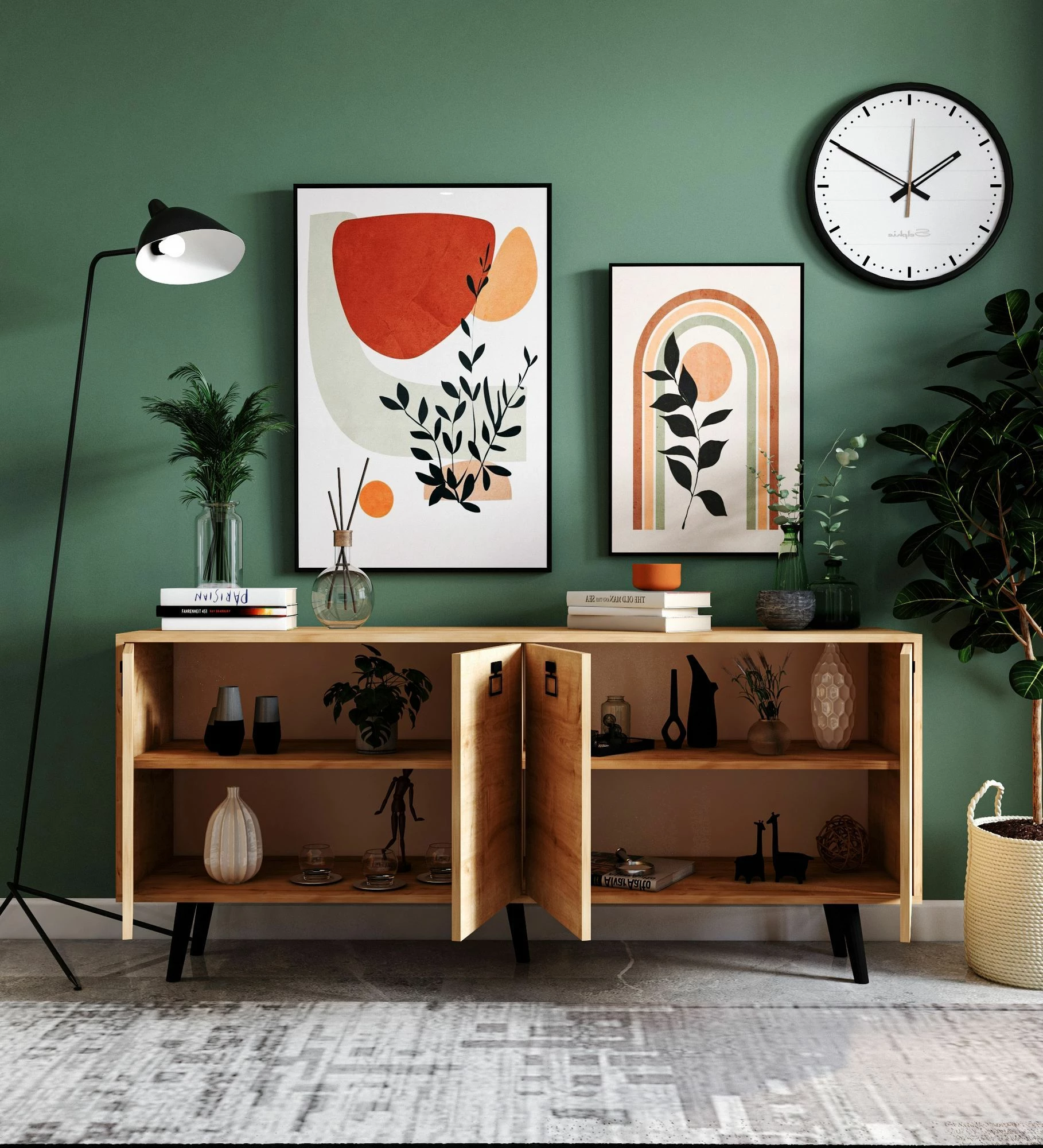 Konsol Skye Decor, Mirza Modern 180, ngjyrë lis safir