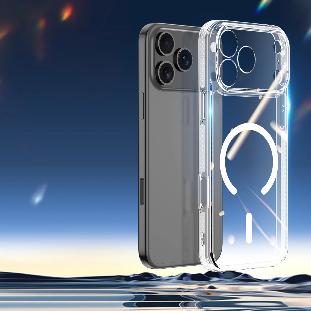 Mbështjellës Dux Ducis Clin Mag për iPhone 17 Pro Max, kompatibil me MagSafe, Transparent