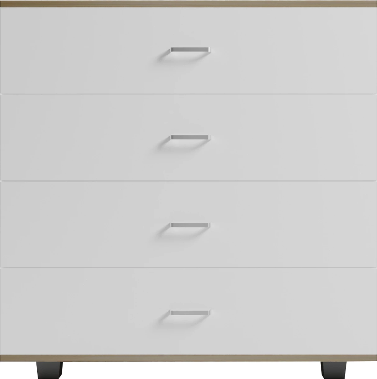 Komodinë me 4 sirtarë FH8996.04 melaminë, ngjyrë sonama-bardhë, 80x40x83 cm