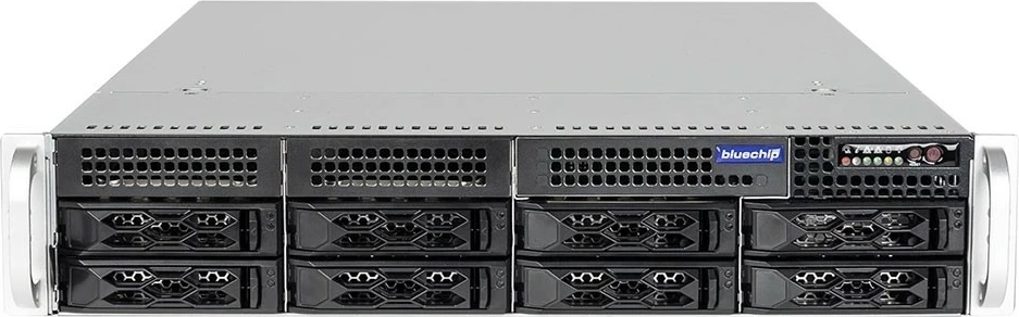 Server bluechip SERVERline R42316s, Xeon 4410Y, 32GB RAM, 2x960GB SSD, 2x10Gb Ethernet, gri