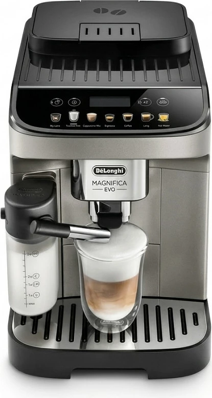 Aparat kafeje automatik DeLonghi Magnifica Evo ECAM290.83, sistem qumështi, titanium/zi