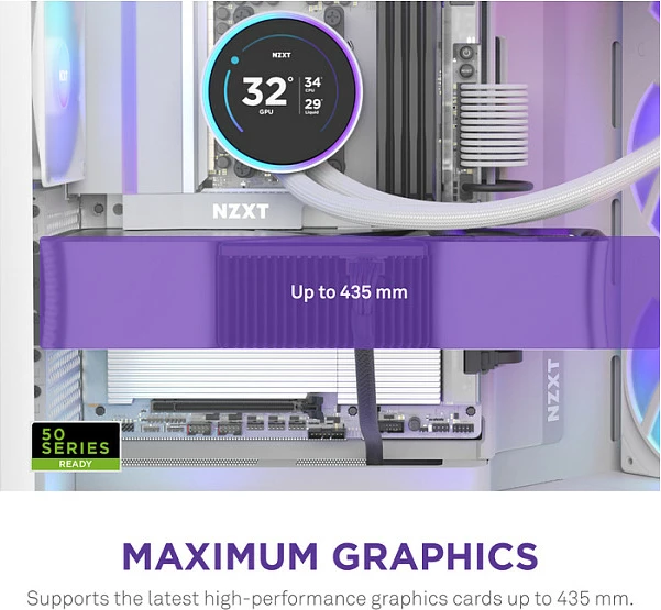 Kasë NZXT H9 Flow RGB, Midi Tower, ATX/E-ATX/micro ATX/Mini-ITX, xham i temperuar, e bardhë